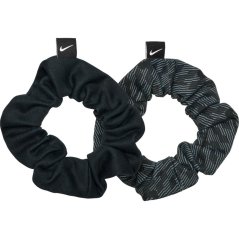 Nike Men's Dri-Fit Gathered Hair Ties 3.0 2 Pack Headbands Black/Grey