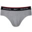 Reebok 3 Pack Mens Performance Briefs Black/White/Grey