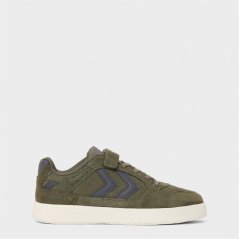 Hummel Kids' Power Suede Low-Top Trainers Dusty Olive
