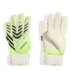 adidas Predator Match Fingersave Goalkeeper Gloves Juniors Lemon/Black