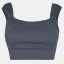 USA Pro Ruched LS Bra Womens Shark Grey