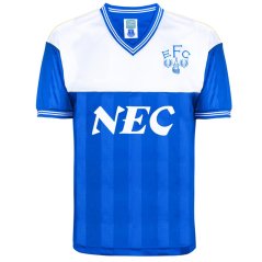 Score Draw Score Draw Everton Home Shirt 1985/86 Blue/White