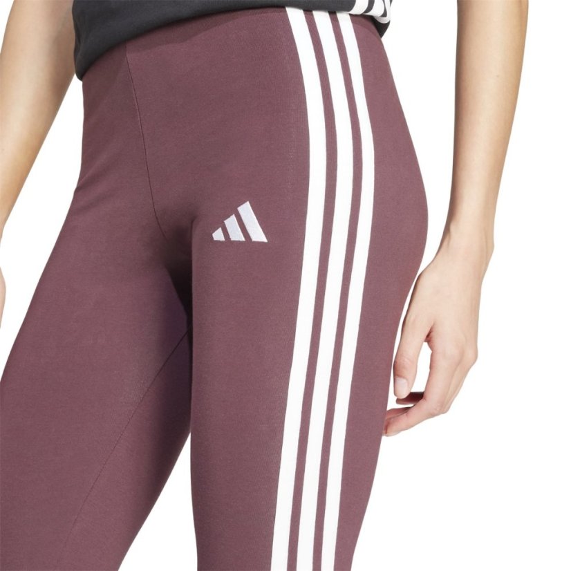 adidas Essentials 3 Stripe Leggings Womens Ruby