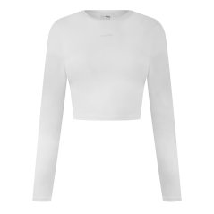 USA Pro Long Sleeve Crop Top Womens Cream