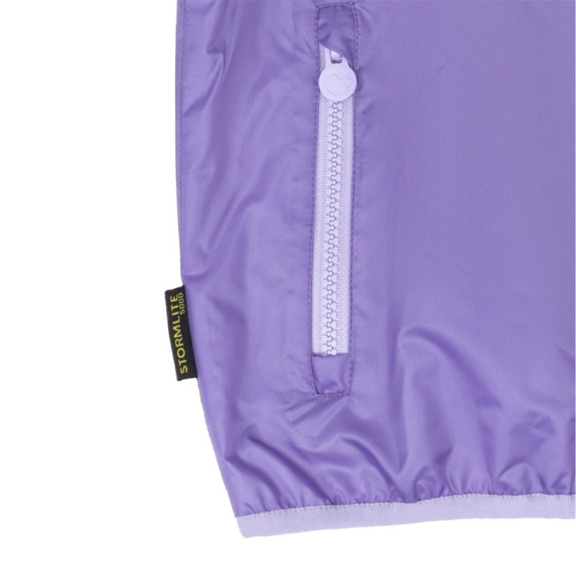 Gelert Kids' Reversible Windproof Long Sleeve Waterproof Jacket Lilac
