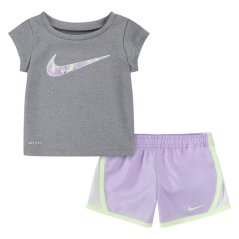 Nike Kids' Printed Club Tempo Top and Skirt Set Lilac Bloom