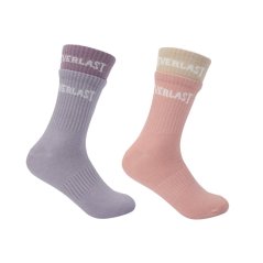 Everlast 2-Pack Ribbed Crew Socks Womens Multi