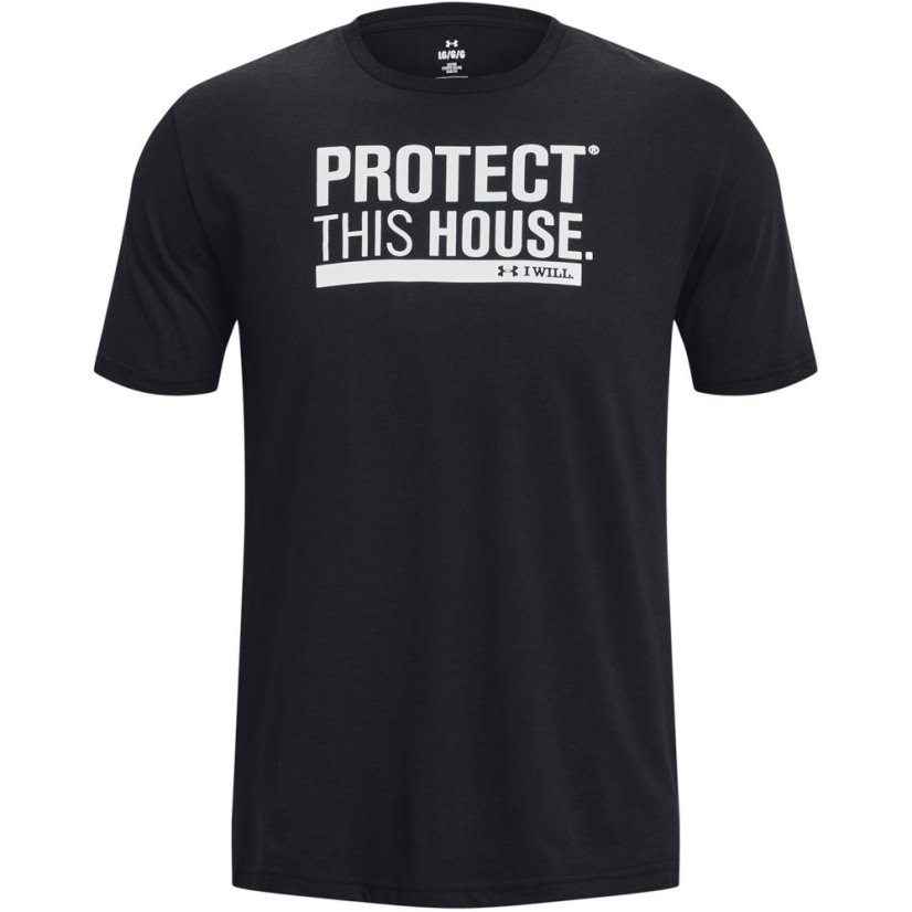 Under Armour Men's PROTECT THIS HOUSE Short-Sleeve Performance Gym Top Black