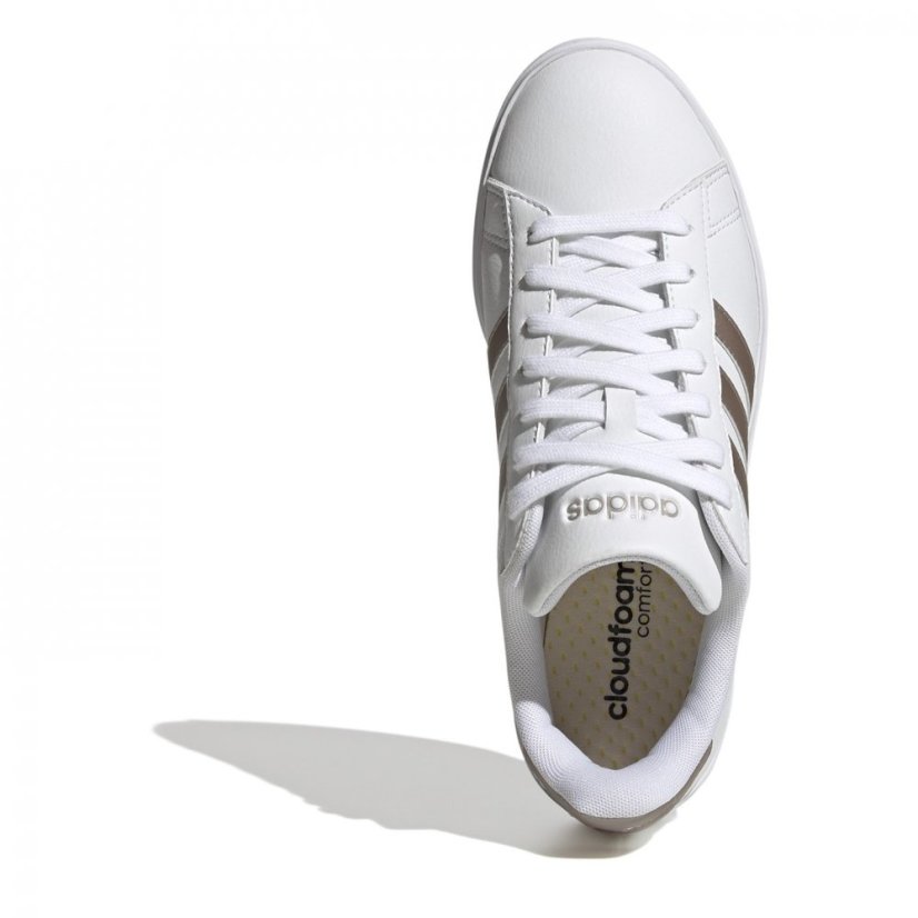 adidas Womens Grand Court Sneakers Wht/Platin