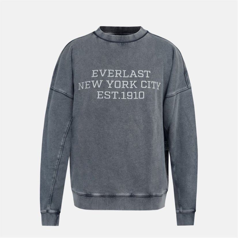 Everlast Men's NYC Crew Sweatshirt Washed Grey