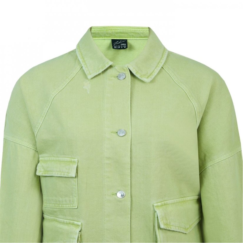 Fabric Overshirt Ld Green