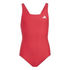 adidas Solid Small Logo Swimsuit Pure Ruby