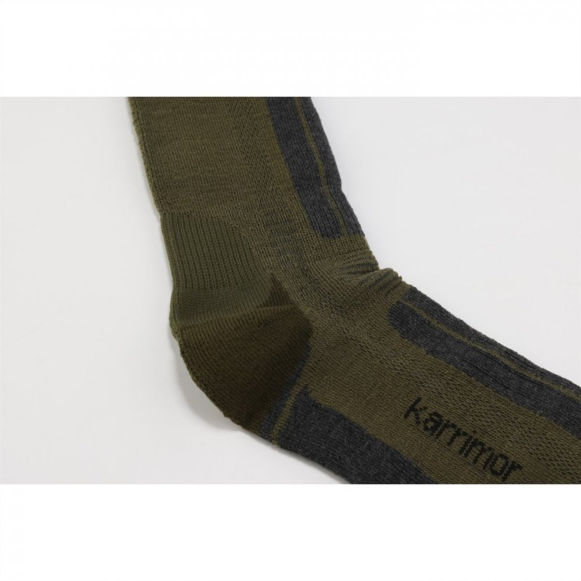 Karrimor 2 Pack Trekking Socks Mens Khaki