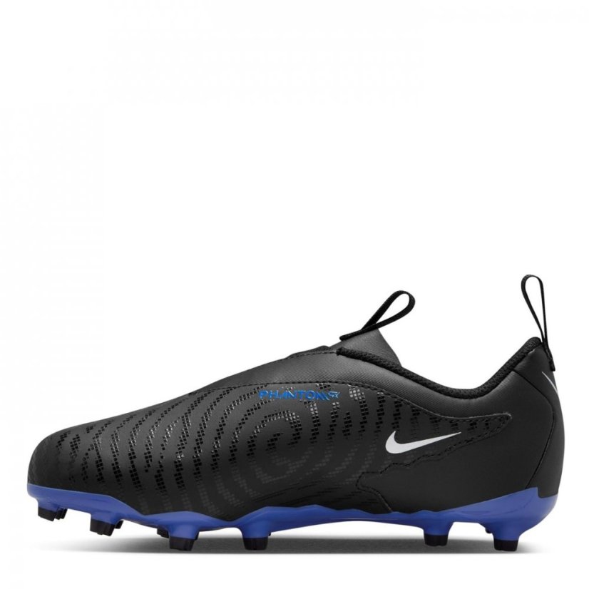 Nike Phantom Academy GX Junior Firm Ground Football Boots Black/Chrome