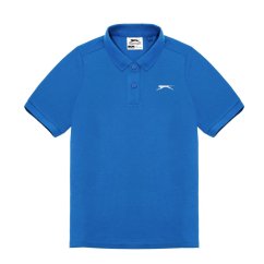 Slazenger Plain Polo Shirt Junior Royal