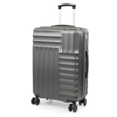 Pierre Cardin Soleil Hard Shell Suitcase Medium Wheeled Luggage Charcoal Grey