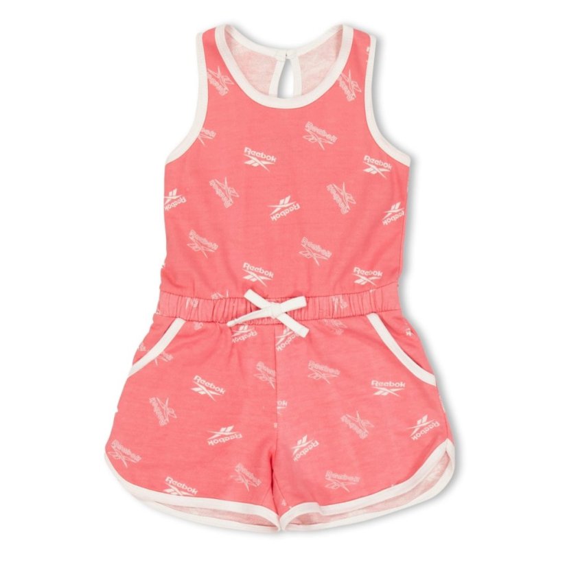 Reebok Kids' Lockup Romper Playsuit Strawberry