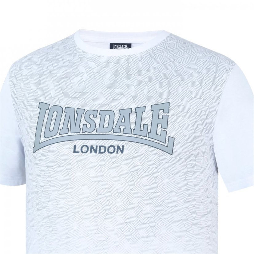 Lonsdale Tee Shirt Geo White