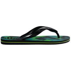 Havaianas Unisex Kids Hav Brasil Fresh Black Flip Flops Black/Green