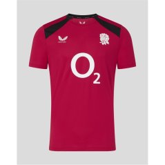 Castore Mens England Rugby 2026 Short Sleeve Performance T-Shirt Persian/ Black
