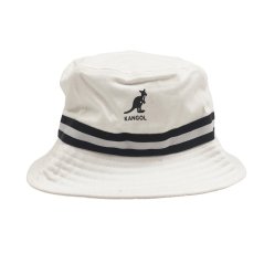 Kangol Stripe Bucket Hat White