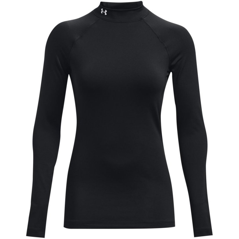Under Armour Women's Authentics Long-Sleeve Performance Mockneck Gym Top Black