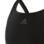 adidas Three Stripe Swimsuit Junior Girls Black / White