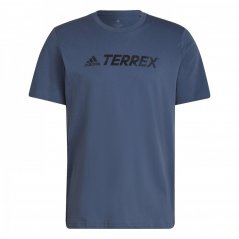 adidas Terrex Logo pánske tričko Wonder Steel