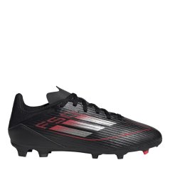 adidas Unisex Kids F50 League Firm Ground Football Boots Black/Iron Met