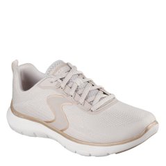 Skechers Flex Appeal 5.0 Slip On Trainers Womens Natural/Gold