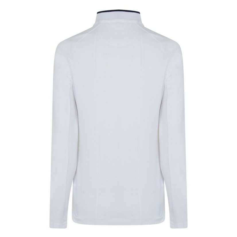 Castore Long Sleeve Polo Top Womens White/Navy