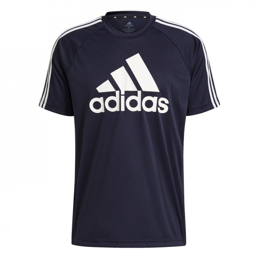 adidas Sereno Logo T Shirt Mens Navy/White