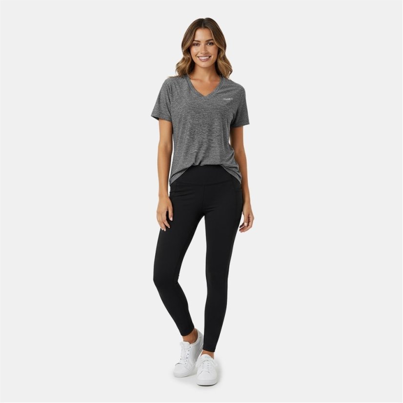 USA Pro The USA Pro Tech V Tee Ladies Charcoal
