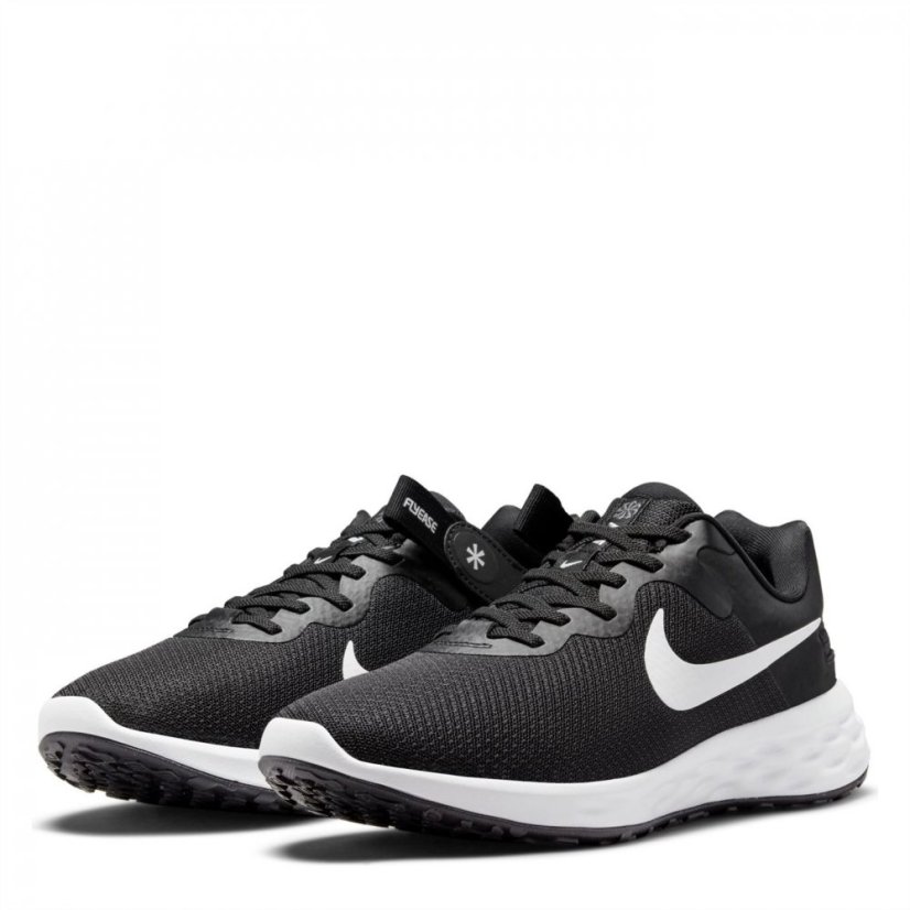 Nike Revolution 6 Fly Ease Next Nature Running Shoes Mens Black/White