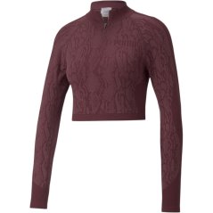 Puma FormKnit Cropped Quarter Zip Top Womens Aubergine