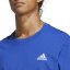adidas Essentials Single Jersey Linear Embroidered Logo pánské tričko Blue SL