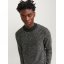 Jack and Jones Space Crew Neck Knitted Jumper Mens Black