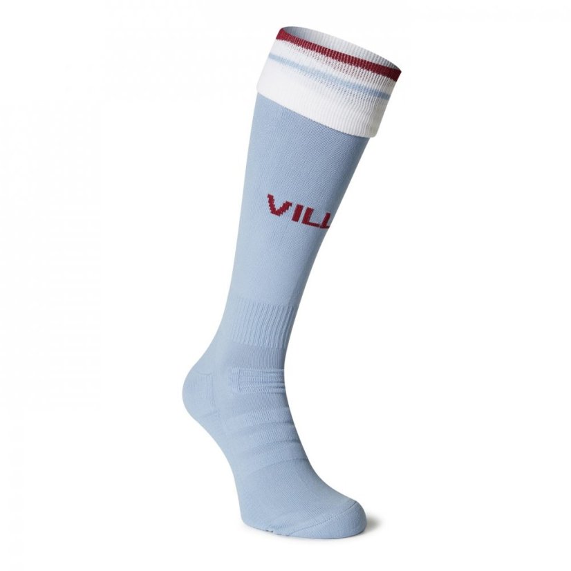 Castore Aston Villa FC Pro Home Sock 2023 2024 Junior Serenity