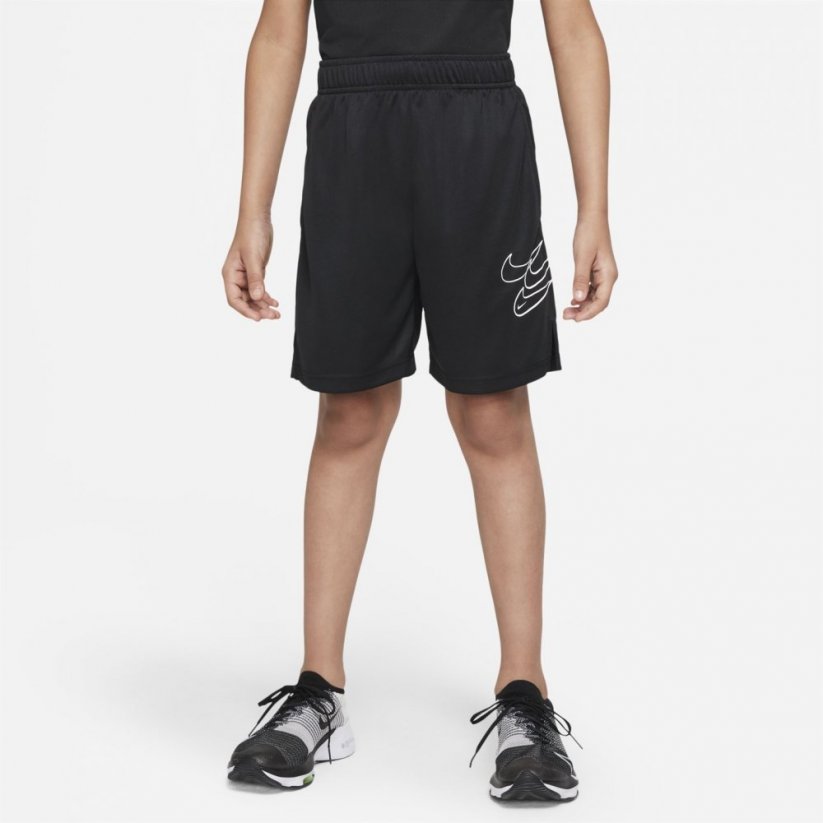 Nike Dri-Fit Woven Shorts Juniors Black/White