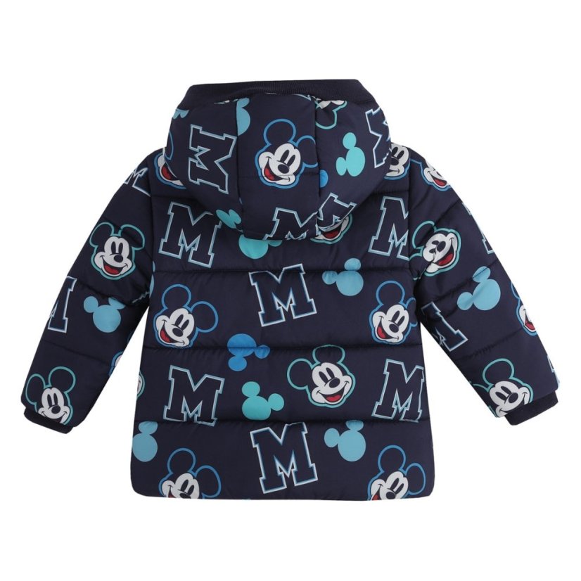 Character Kids' Hooded Long Sleeve Short Puffer Jacket Mickey Blue