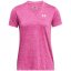 Under Armour Tech™ Twist V-Neck Short Sleeve Womens Rebel Pink