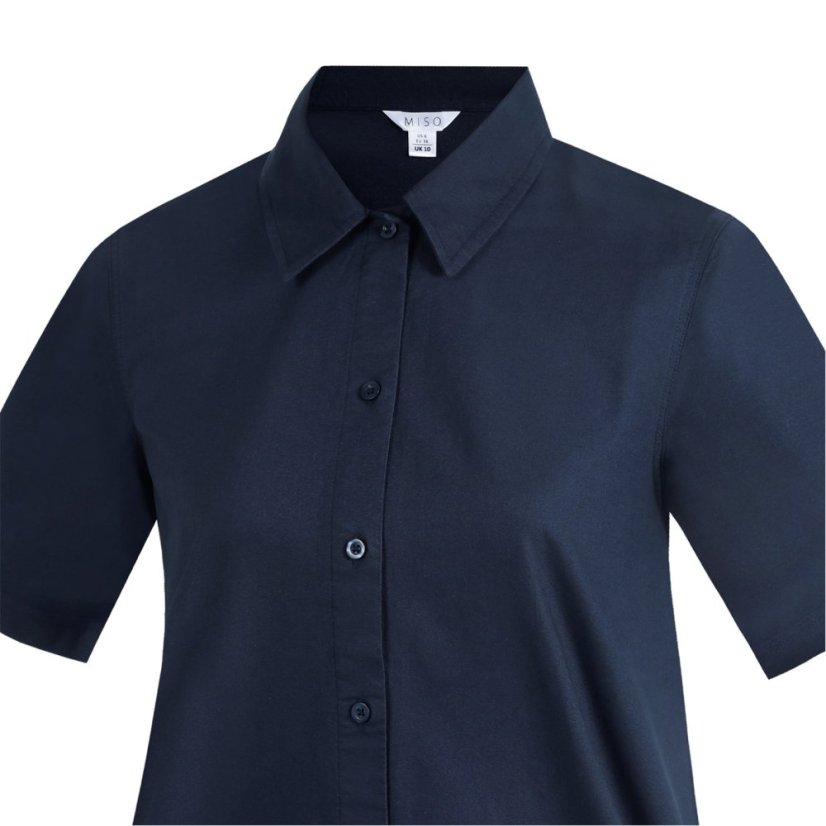 Miso Women's Oxford Day Shirt Dress Navy