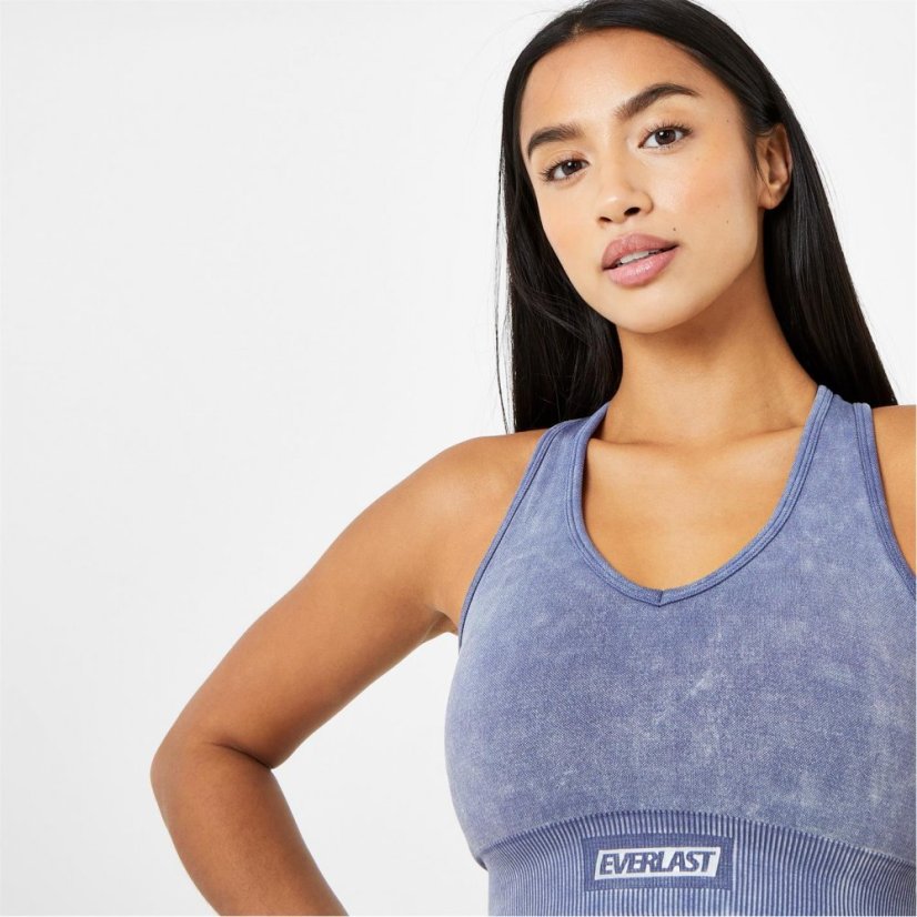 Everlast Seamless Acid Wash Sports Bra Womens Acid Blue