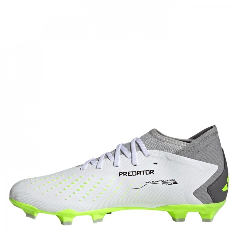 adidas Predator Accuracy.3 Firm Ground Football Boots Wht/Blk/Lemon