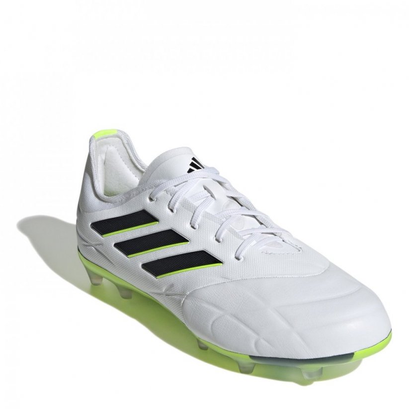 adidas Copa Pure.1 Firm Ground Football Boots Junior Wht/Blk/Lemon