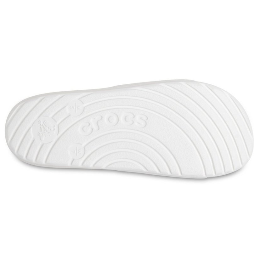 Crocs Unisex Adults Logo Sliders White