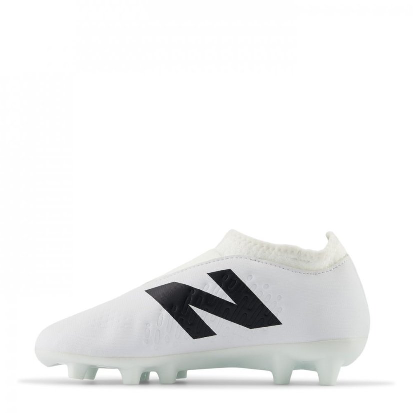 New Balance Tekela V4+ Magique Firm Ground Junior Football Boots White/Black