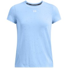 Under Armour Women's Vanish Seamless Short-Sleeve Performance Gym Top Blue