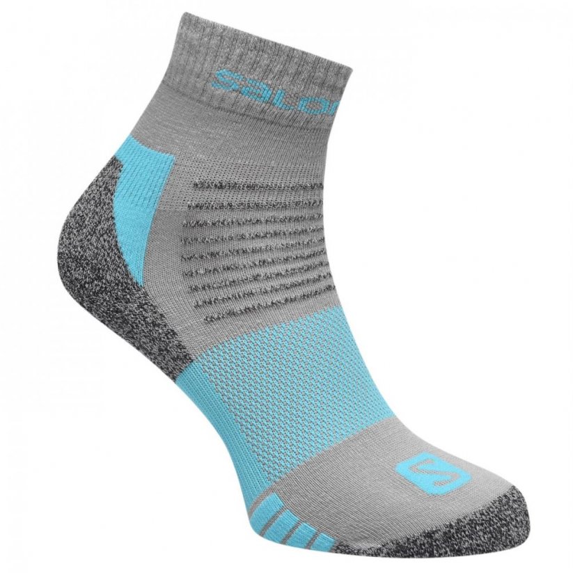 Salomon Merino Low 2 Pack Ladies Walking Socks Grey/Blue