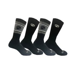 Gelert 4Pk Cold Weather Wool Blend Crew Socks Mens Black
